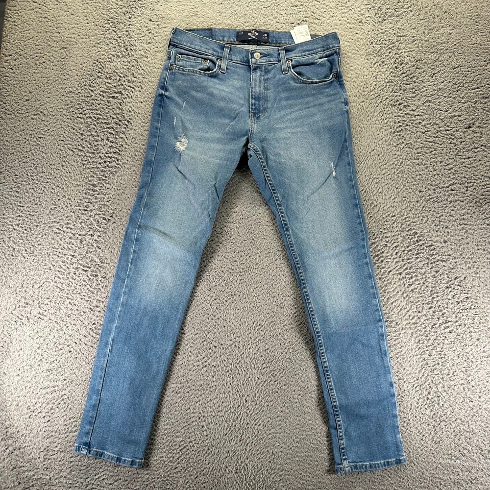Hollister‎ Epic Flex Jeans Mens 30x32 Blue Cotton Denim Skinny Workwear Stretch